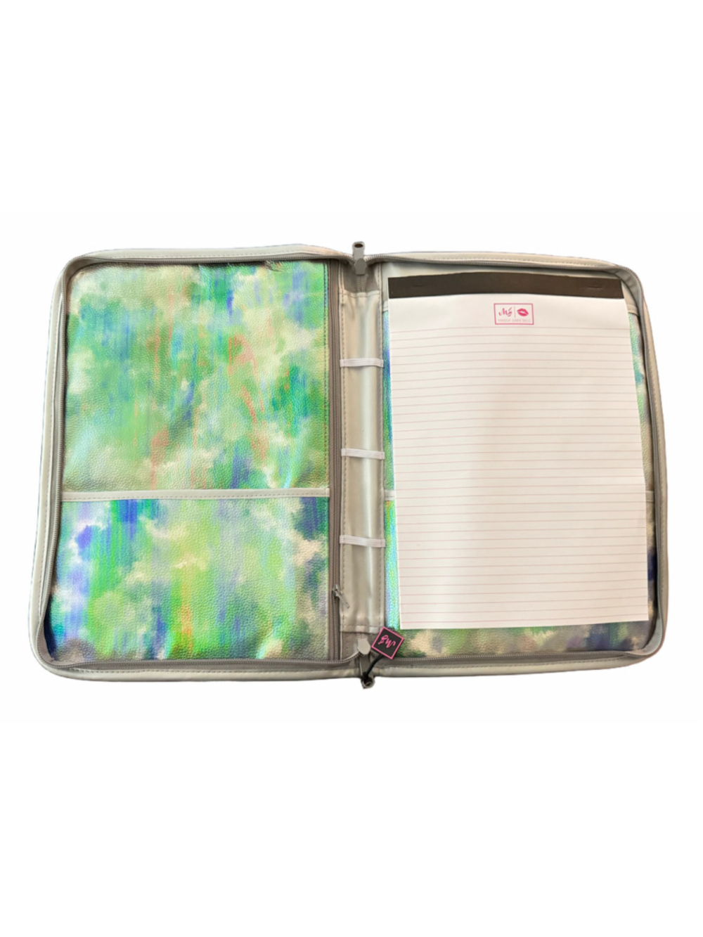 Makeup Junkie Bags Padfolio Mermaid Shimmer Iridescent NWT - Picture 3 of 4